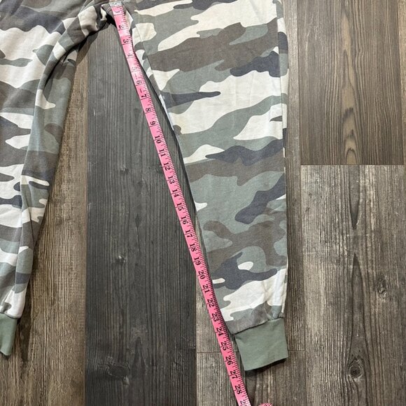 H&M Divided Mens Jogger Sweatpants Small Camo Green Gray Pockets Drawstring Moto - Picture 5 of 6